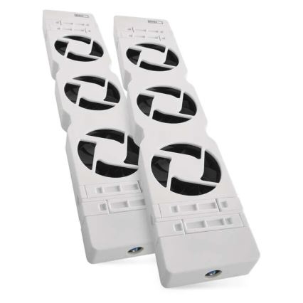 SADA 2x Ventilátor pod kúrenie 5/230V biela
