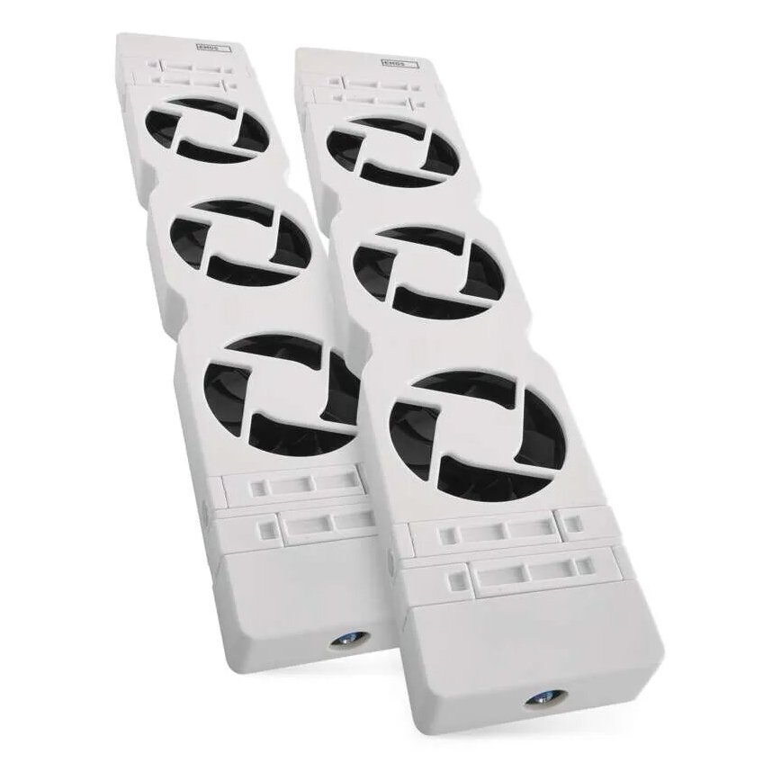 SADA 2x Ventilátor pod kúrenie 5/230V biela