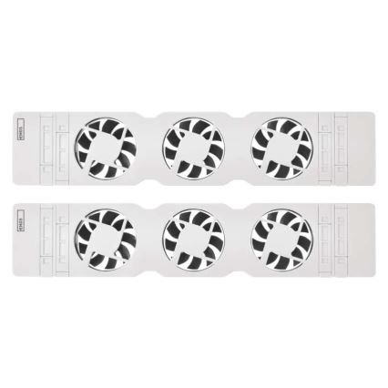 SADA 2x Ventilátor pod kúrenie 5/230V biela