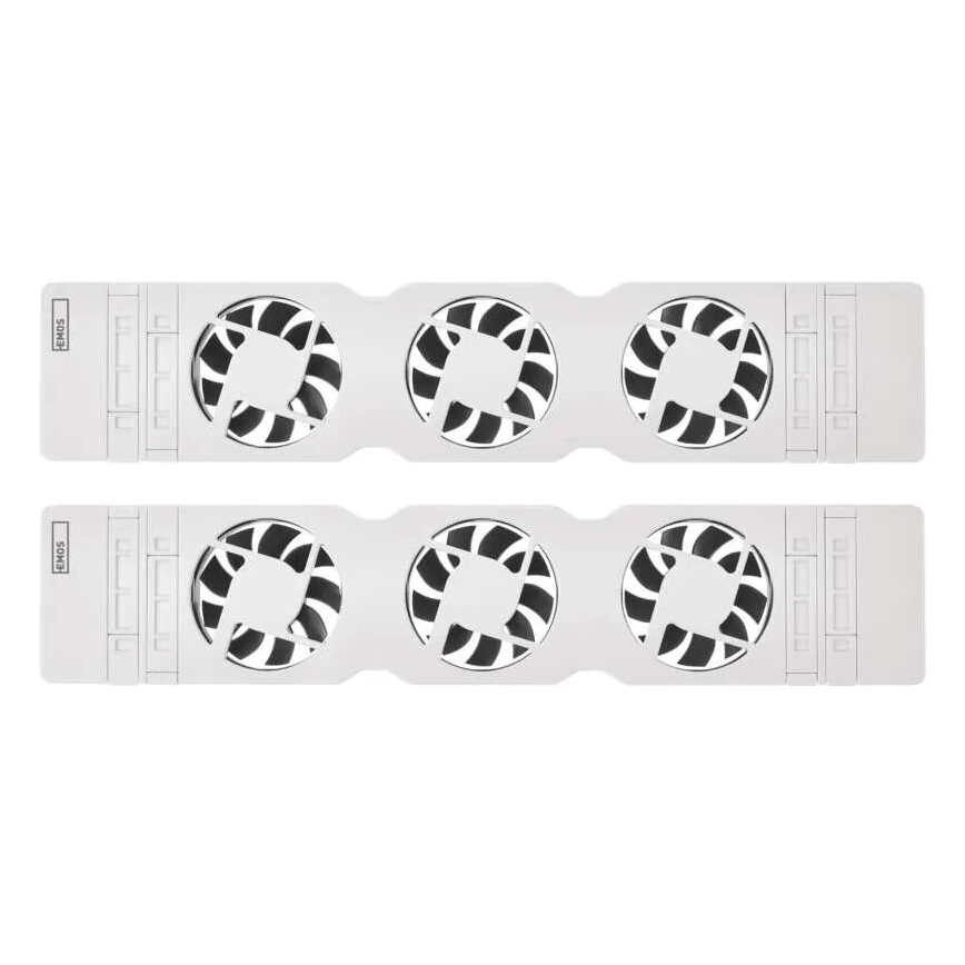 SADA 2x Ventilátor pod kúrenie 5/230V biela