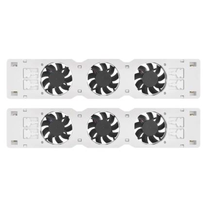 SADA 2x Ventilátor pod kúrenie 5/230V biela