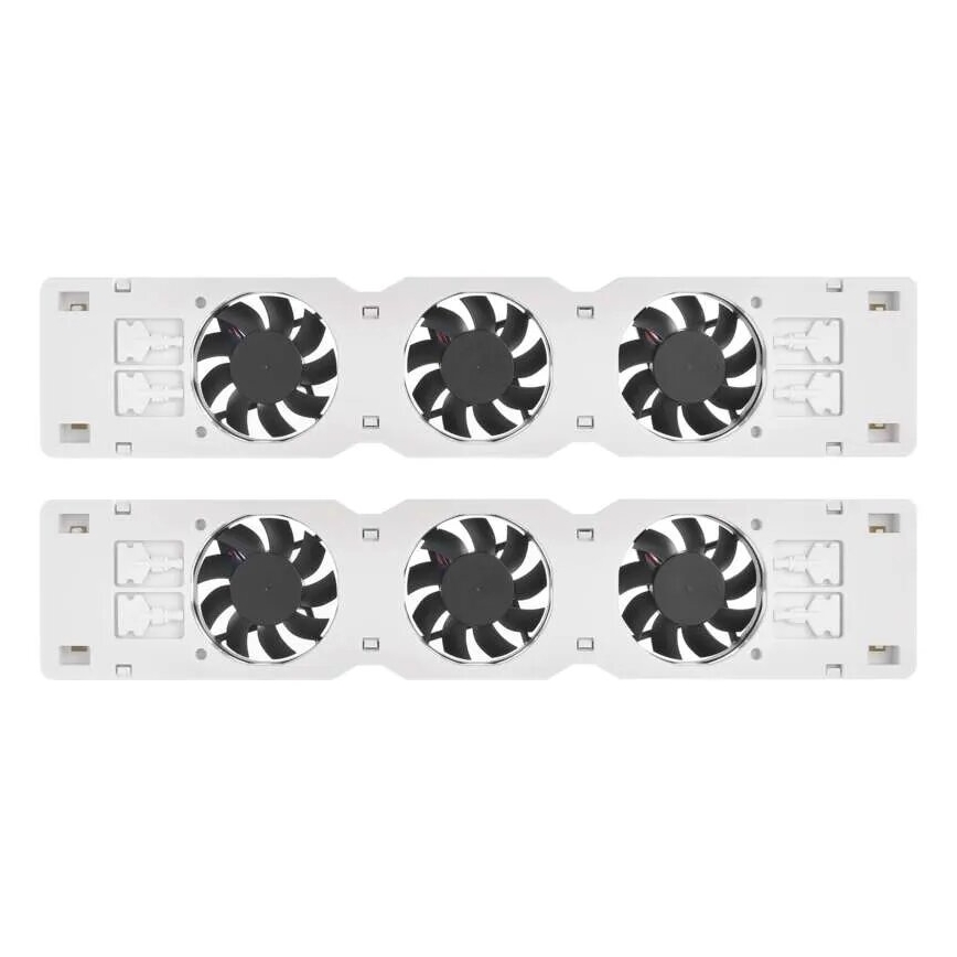 SADA 2x Ventilátor pod kúrenie 5/230V biela