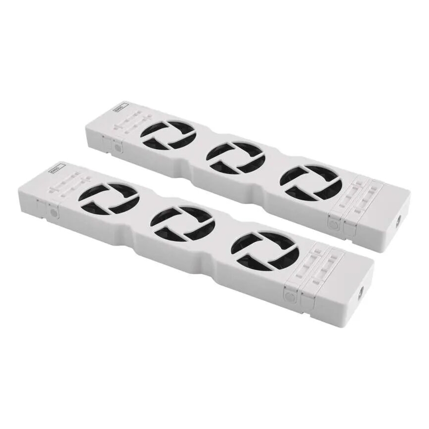 SADA 2x Ventilátor pod kúrenie 5/230V biela