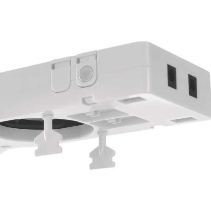 SADA 2x Ventilátor pod kúrenie 5/230V biela