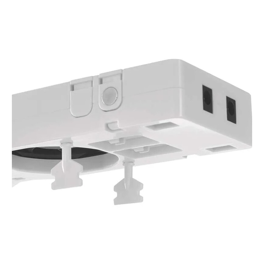 SADA 2x Ventilátor pod kúrenie 5/230V biela