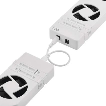 SADA 2x Ventilátor pod kúrenie 5/230V biela
