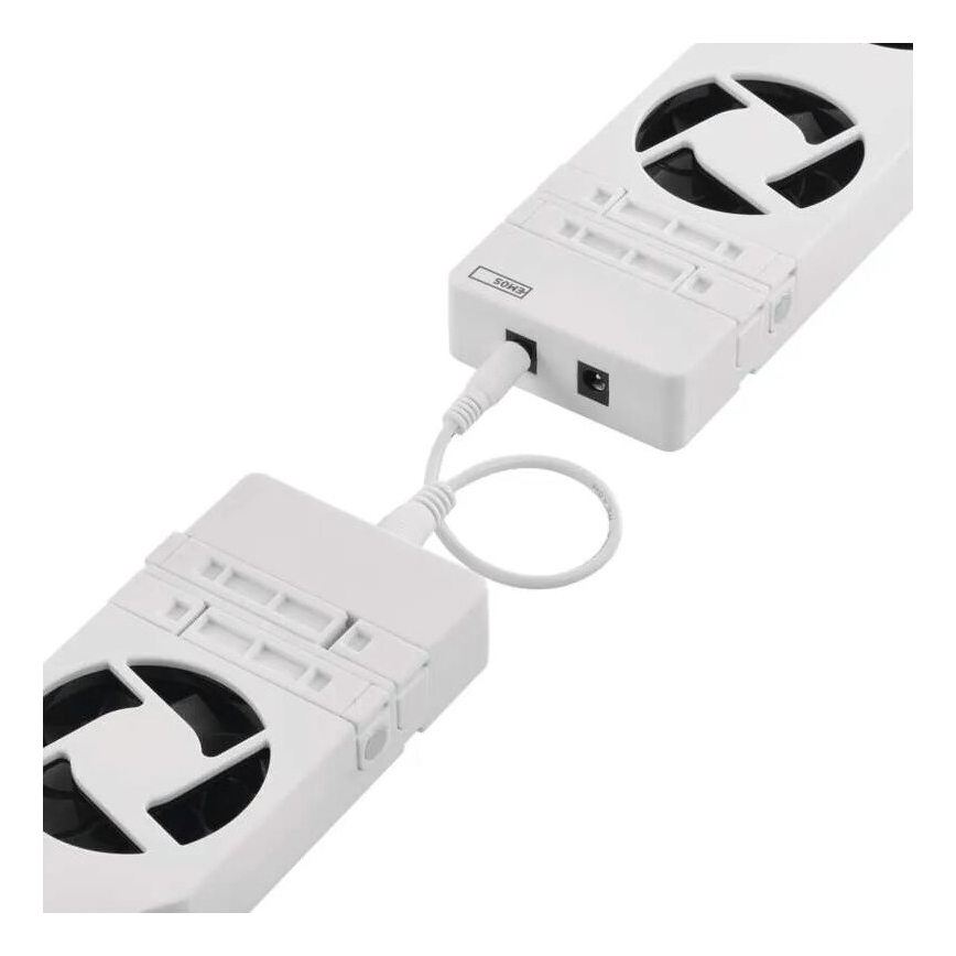 SADA 2x Ventilátor pod kúrenie 5/230V biela