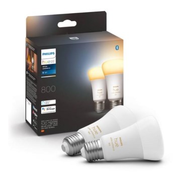 SADA 2xLED Stmievateľná žiarovka Philips Hue WHITE AMBIANCE E27/6W/230V 2200-6500K