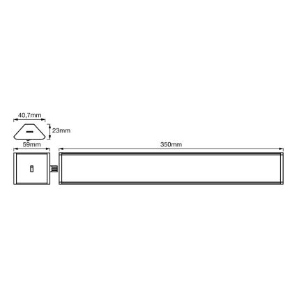 Ledvance - SADA 2xLED Stmievateľné podlinkové svietidlo so senzorom CORNER 2xLED/4,5W/230V