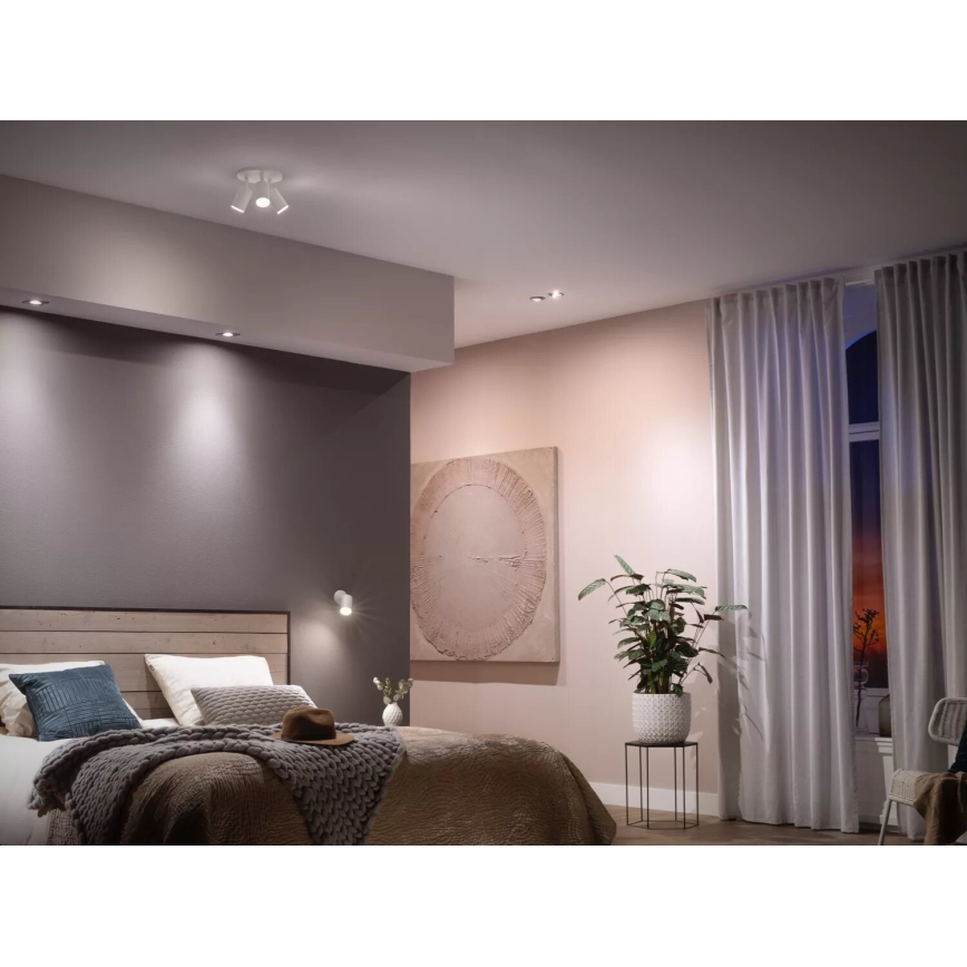 SADA 2x stmievateľné LED žiarovky Philips Hue WHITE AMBIANCE GU10/4,2W/230V 2200-6500K + Hue bridge