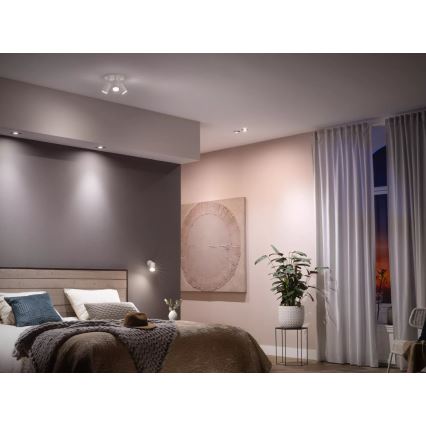 SADA 2× stmievateľných LED žiaroviek Philips Hue WHITE AMBIANCE GU10/4,2W/230V 2200-6500K + stmievač