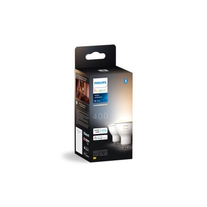 SADA 2× stmievateľných LED žiaroviek Philips Hue WHITE AMBIANCE GU10/4,2W/230V 2200-6500K + stmievač