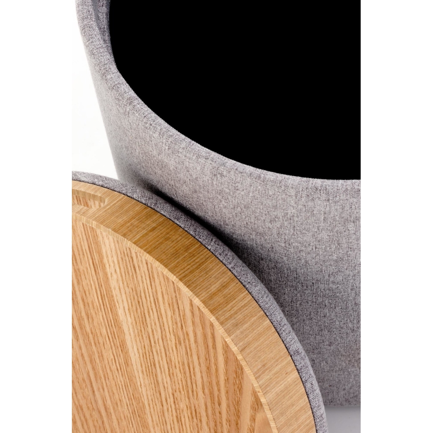 SADA 2× taburetov AVIKO priemer 38/45 cm sivá/béžová