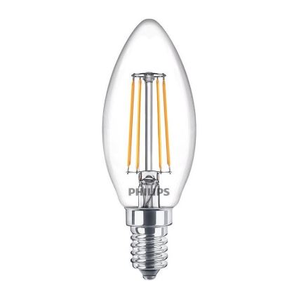 Sada 3 ks LED žiaroviek Vintage Philips B35 E14/4,3W/230V 2700K