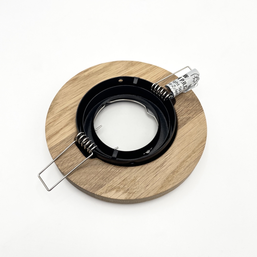 Sada 3 ks podhľadových svietidiel TOBBY, 1× GU10/20W/230V, pr. 11,5 cm, dub/čierna