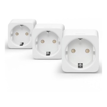SADA 3x Inteligentná zásuvka Philips Hue Smart plug EU SCHUKO