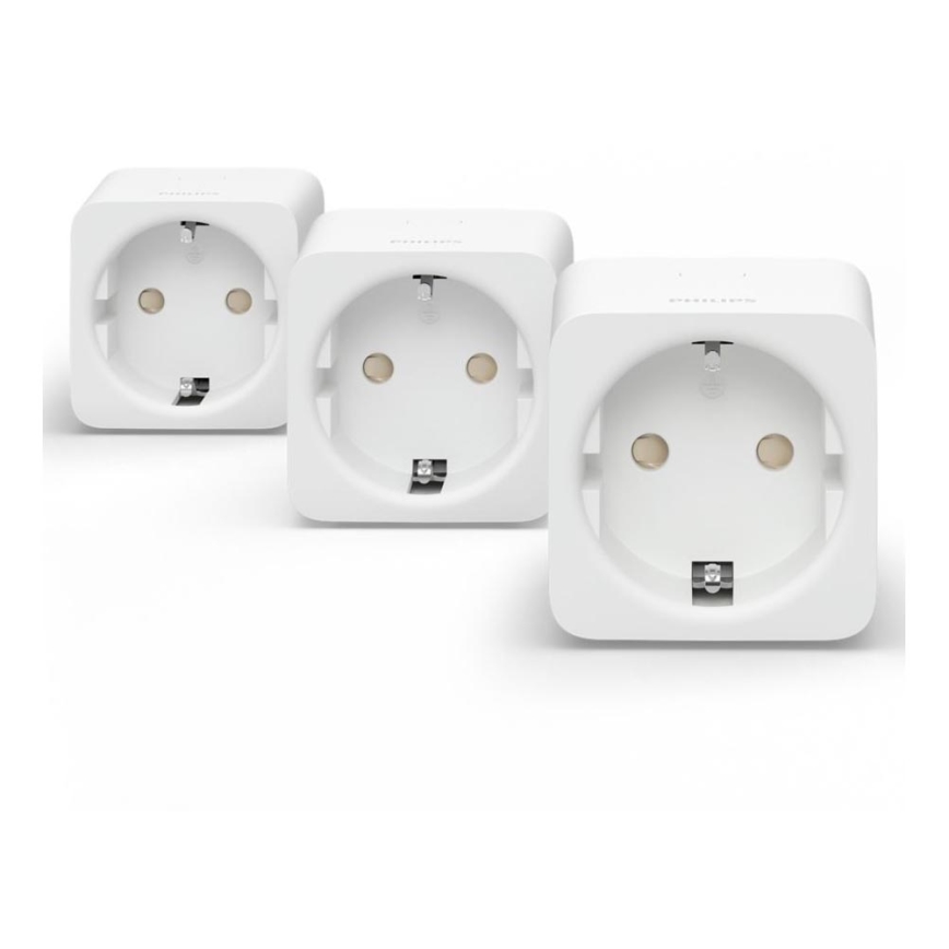 SADA 3x Inteligentná zásuvka Philips Hue Smart plug EU SCHUKO
