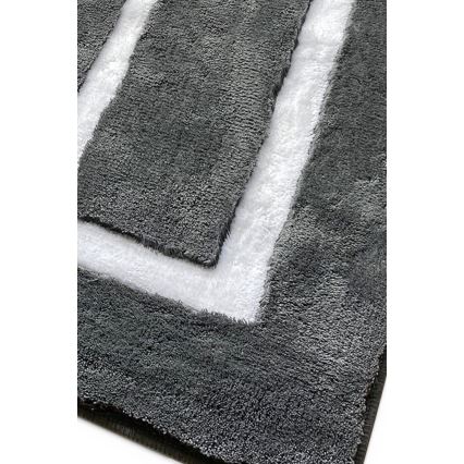 SADA 3x Kúpeľňová predložka 60/60/100 cm antracit