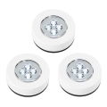 SADA 3x LED Dotykové orientačné svietidlo 1xLED/2W/4,5V biela