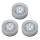 SADA 3x LED Dotykové orientačné svietidlo 1xLED/2W/4,5V strieborná