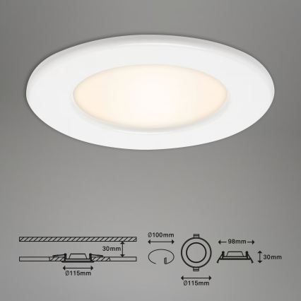 SADA 3x LED kúpeľňových zapustených svietidiel LED/6W/230V 3000K IP44 biela