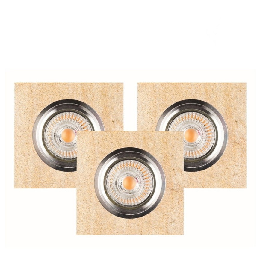 SADA 3x LED Podhľadové svietidlo VITAR 1xGU10/5W/230V CRI 90 pieskovec