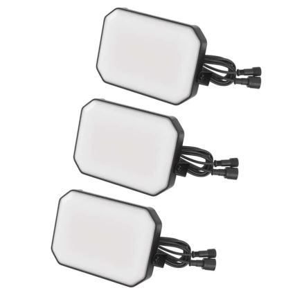 SADA 3x LED RGBIC Stmievateľný vonkajší reflektor GoSmart LED/14W/230V 3000-6500K IP65 Wi-Fi Tuya