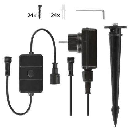 SADA 3x LED RGBIC Stmievateľný vonkajší reflektor GoSmart LED/14W/230V 3000-6500K IP65 Wi-Fi Tuya