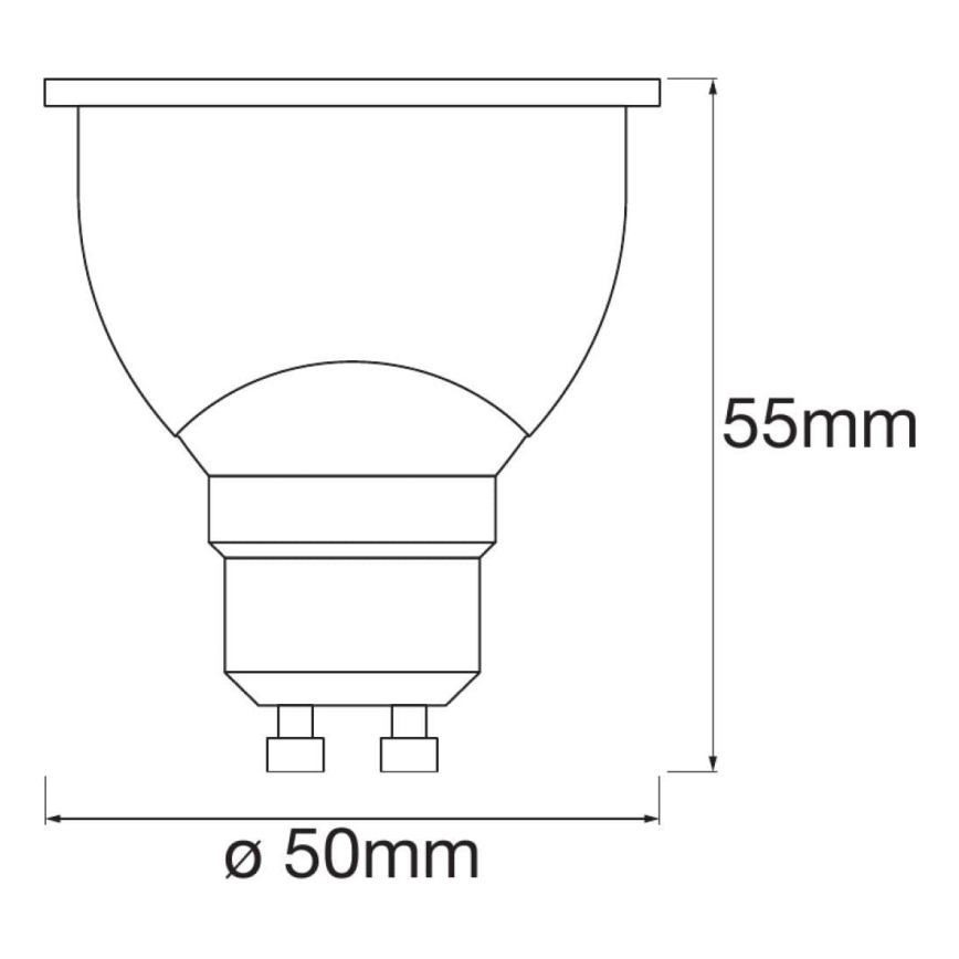 SADA 3x LED RGBW Stmievateľná žiarovka SMART+ GU10/4,9W/230V 2700K-6500K Wi-Fi - Ledvance