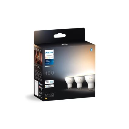 SADA 3x LED Stmievateľná žiarovka Philips Hue WHITE AMBIANCE GU10/4,2W/230V 2200-6500K