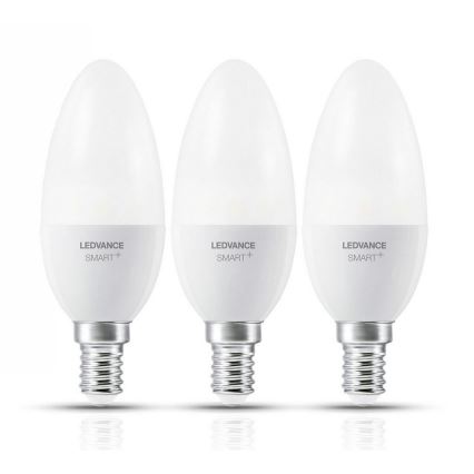 SADA 3x LED Stmievateľná žiarovka SMART+ E14/5W/230V 2700K-6500K Wi-Fi - Ledvance