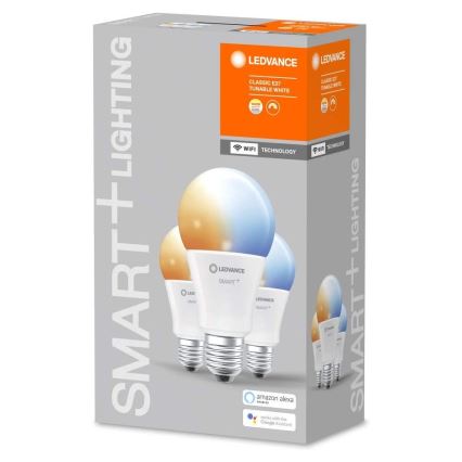 SADA 3x LED Stmievateľná žiarovka SMART+ E27/14W/230V 2700K-6500K Wi-Fi - Ledvance