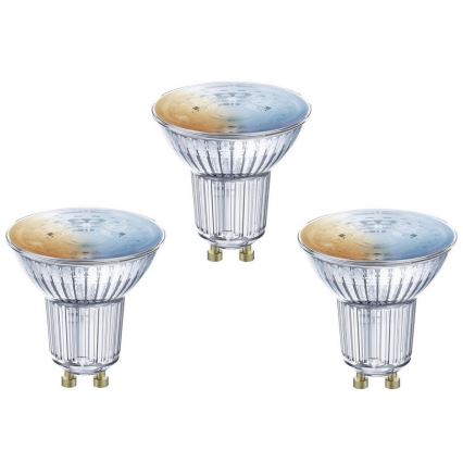 SADA 3x LED Stmievateľná žiarovka SMART+ GU10/5W/230V 2700K-6500K Wi-Fi - Ledvance