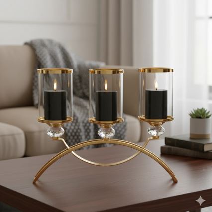 SADA 3x LED sviečok BRILLO LED/2xAA čierna + diaľkové ovládanie