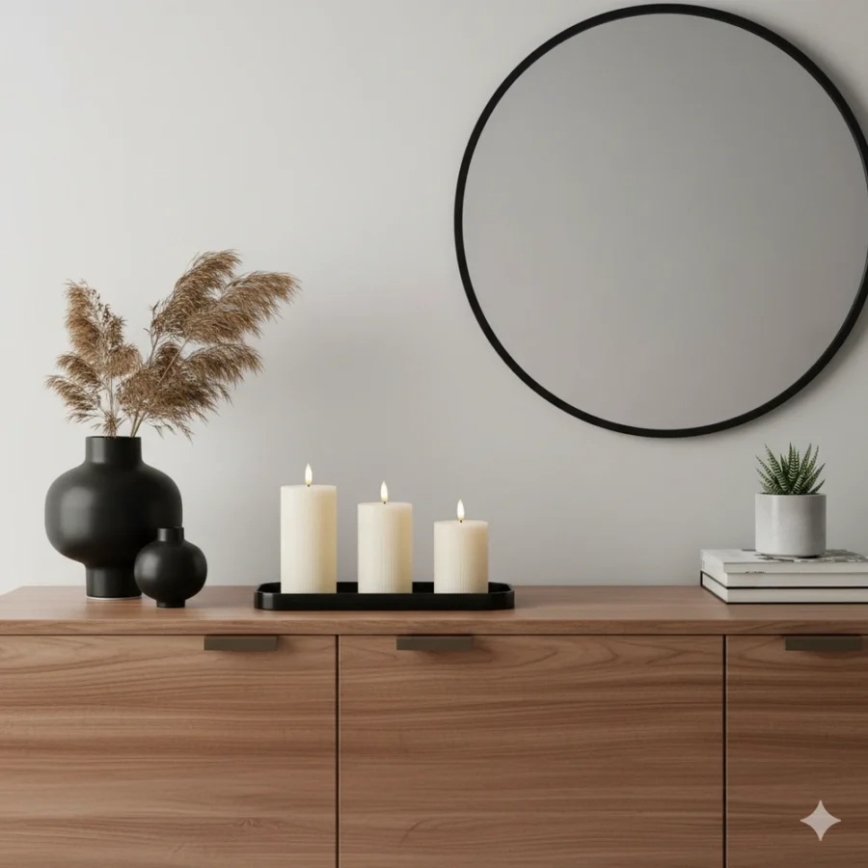 SADA 3x LED sviečok BRILLO LED/3xAAA krémová + diaľkové ovládanie