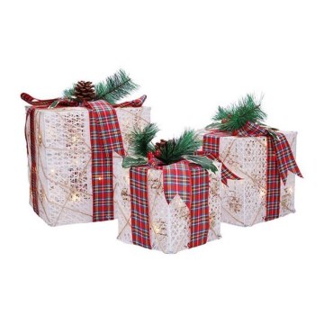 SADA 3x LED Vianočný darček 48xLED/3,6W/230V IP44 teplá biela