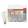Sada 3x LED žiaroviek BASE CLASSIC FILAMENT A60 E27/7,5W/230V 4000K - Osram