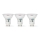 SADA 3x LED žiaroviek GU10/4,5W/230V 2700K