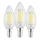SADA 3x LED žiaroviek VINTAGE C35 E14/2,2W/230V 2700K - Eglo 110439