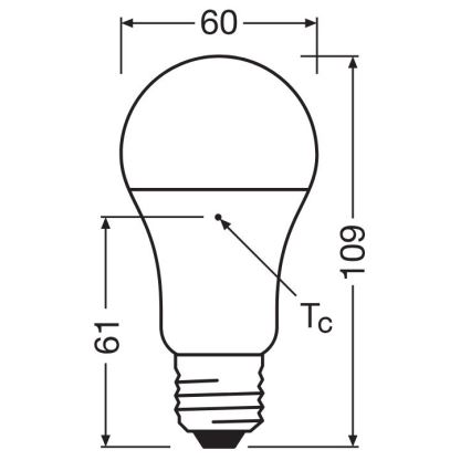 SADA 3x LED Žiarovka A60 E27/10W/230V 2700K