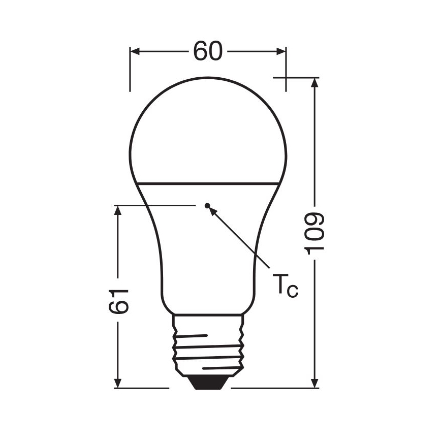 SADA 3x LED Žiarovka A60 E27/10W/230V 2700K