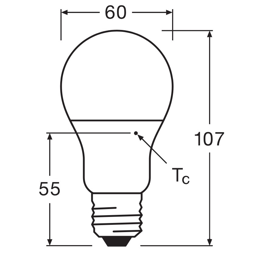 Sada 3x LED žiarovka A60 E27/8W/230V 3000K - Osram
