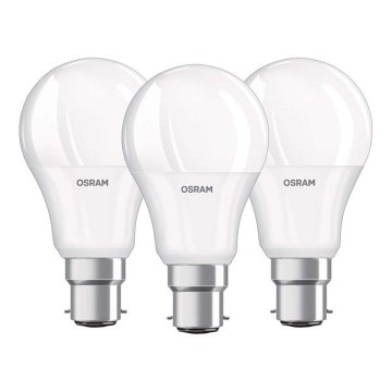 SADA 3x LED Žiarovka B22d/8,5W/230V 4000K - Osram