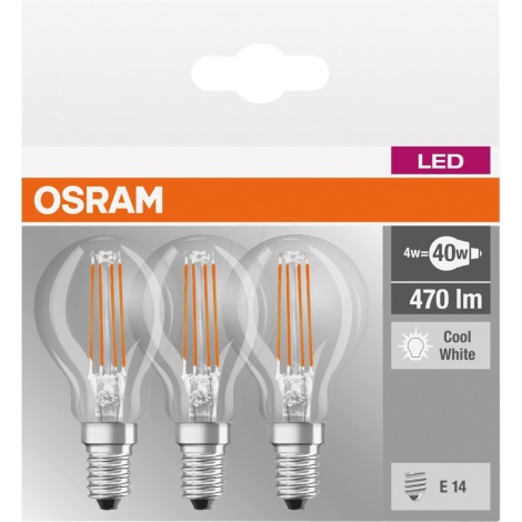 SADA 3x LED Žiarovka BASE P40 E14/4W/230V 4000K – Osram
