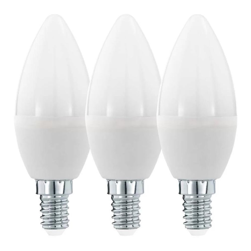 SADA 3x LED Žiarovka C37 E14/6W/230V 3000K - Eglo 12884