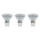 SADA 3x LED žiarovka GU10/3W 3000K - Briloner 0520-003