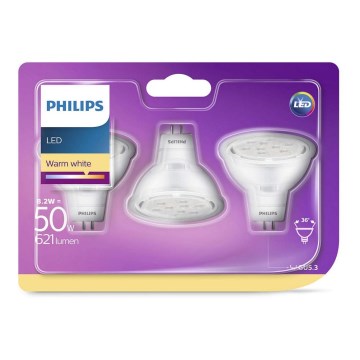 SADA 3x LED Žiarovka GU5,3/8,2W/12V 2700K - Philips SADA 3x LED Žiarovka GU5,3/8,2W/12V 2700K - Philips