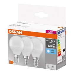 SADA 3x LED Žiarovka P40 E14/4,9W/230V 4000K - Osram