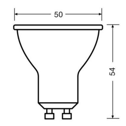 SADA 3x LED Žiarovka PAR16 GU10/4,5W/230V 2700K - Osram