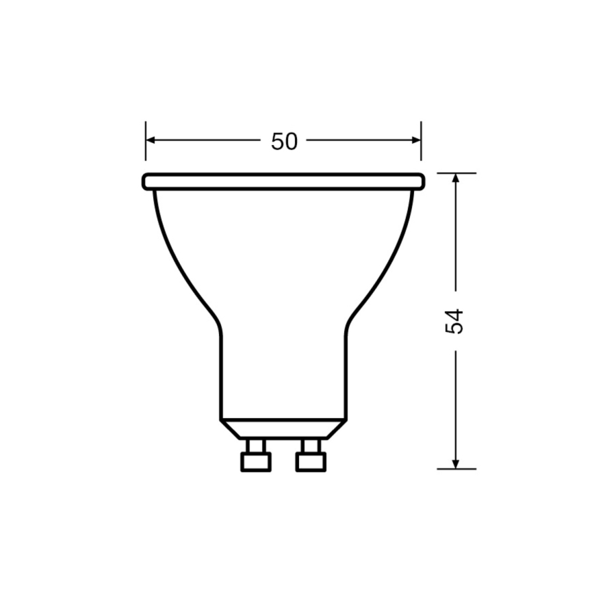 SADA 3x LED Žiarovka PAR16 GU10/4,5W/230V 6500K 36° - Osram